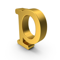 Gold Lowercase Letter P PNG & PSD Images