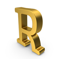 Gold Letter R PNG & PSD Images