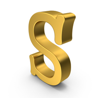 Gold Letter S PNG & PSD Images