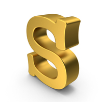 Gold Lowercase Letter S PNG & PSD Images