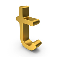 Gold Lowercase Letter T PNG & PSD Images
