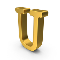 Gold Letter U PNG & PSD Images