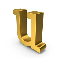 Gold Lowercase Letter U PNG & PSD Images