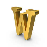 Gold Letter W PNG & PSD Images