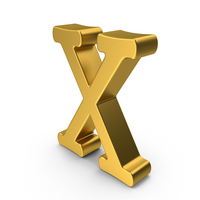 Gold Letter X PNG & PSD Images
