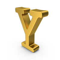 Gold Letter Y PNG & PSD Images