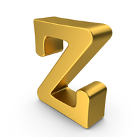 Gold Lowercase Letter Z PNG & PSD Images