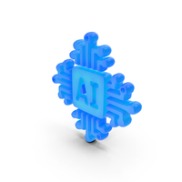 AI Processor Symbol Glowing PNG & PSD Images