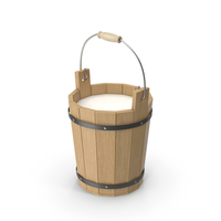 Milk Wooden Bucket PNG & PSD Images