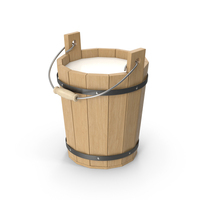 Milk Wooden Bucket PNG & PSD Images