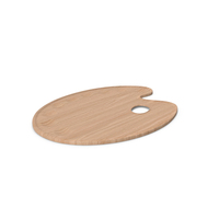 Wooden Artist Palette PNG & PSD Images