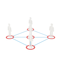 Connected People Paper Figures PNG & PSD Images