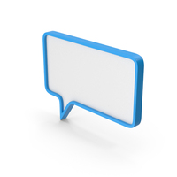 Blue Speech Bubble Symbol PNG & PSD Images