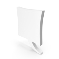 Box Type Bubble Speech Icon White PNG & PSD Images