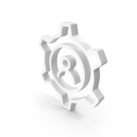 Business Person Setting Icon White PNG & PSD Images