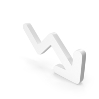 White Down Arrow Icon PNG & PSD Images