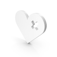 Heart Bandage Icon White PNG & PSD Images