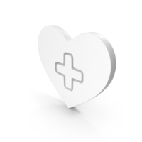 Heart Bandage Icon White PNG & PSD Images