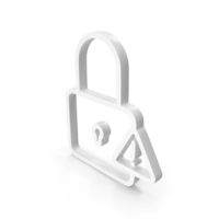 White Lock Alert Icon PNG & PSD Images
