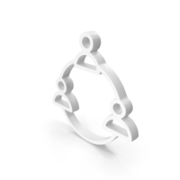 Out Line Business Teamwork Icon White PNG & PSD Images