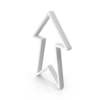 Out Line Up Arrow Icon White PNG & PSD Images