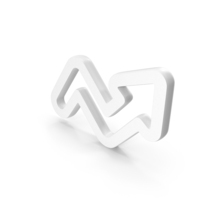 Out Line Zig Zag Up Arrow Icon White PNG & PSD Images