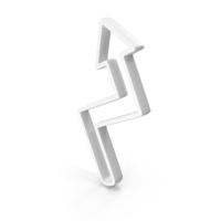 Out Line Zig Zag Up Arrow Icon White PNG & PSD Images