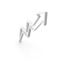 Out Line Zig Zag Up Arrow Icon White PNG & PSD Images