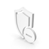 Delete Shield Icon White PNG & PSD Images