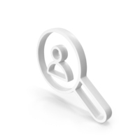 Search Business Man Icon White PNG & PSD Images