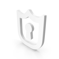 Locked Shield Icon White PNG & PSD Images