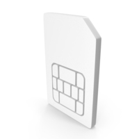 Sim Card Mobile Cellular Phone Card Icon White PNG & PSD Images