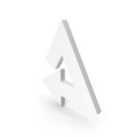 Triangular Clockwise Arrow Rotation Icon White PNG & PSD Images