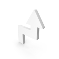 White Zig Zag Up Arrow Icon PNG & PSD Images