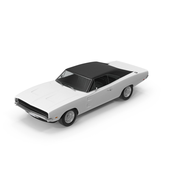 White Classic Muscle Car PNG & PSD Images