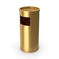 Gold Trash Bin PNG & PSD Images