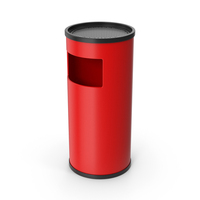 Red Trash Bin And Ashtray PNG & PSD Images