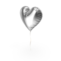 Heart Balloon Silver PNG & PSD Images