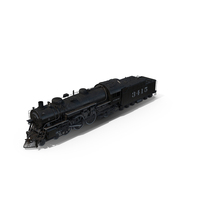 Vintage Steam Locomotive ATSF 3415 PNG & PSD Images