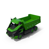 Autonomous Electric Mining Truck Green PNG & PSD Images