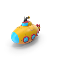 Cartoon Yellow Submarine PNG & PSD Images