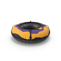 Inflatable Sled Snow Tube Yellow PNG & PSD Images