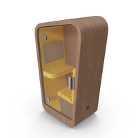 Wooden Office Phone Booth PNG & PSD Images