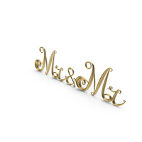Gold Mr & Mr PNG & PSD Images