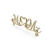 Gold Mr & Mr PNG & PSD Images