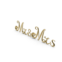 Gold Mr & Mrs PNG & PSD Images