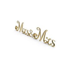 Gold Mrs & Mrs PNG & PSD Images