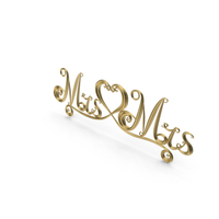 Gold Mrs And Mrs PNG & PSD Images