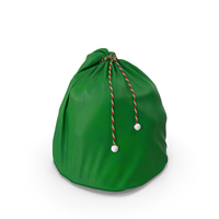 Santa Claus Green Bag PNG & PSD Images