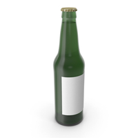 Glass Beer Bottle With Blank Label PNG & PSD Images